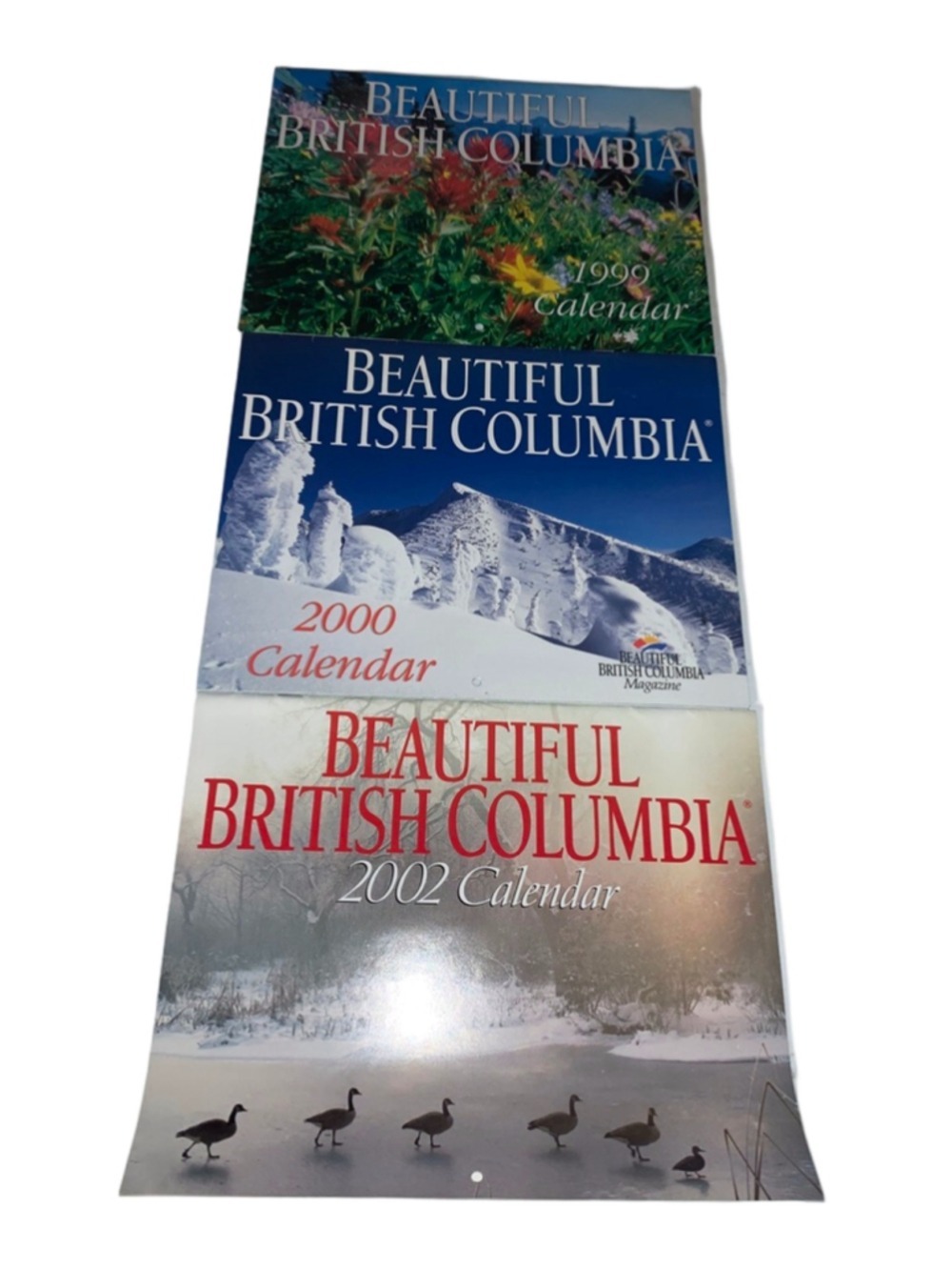 3 Beautiful British Columbia Calendars unused 1999, 2000, 2002